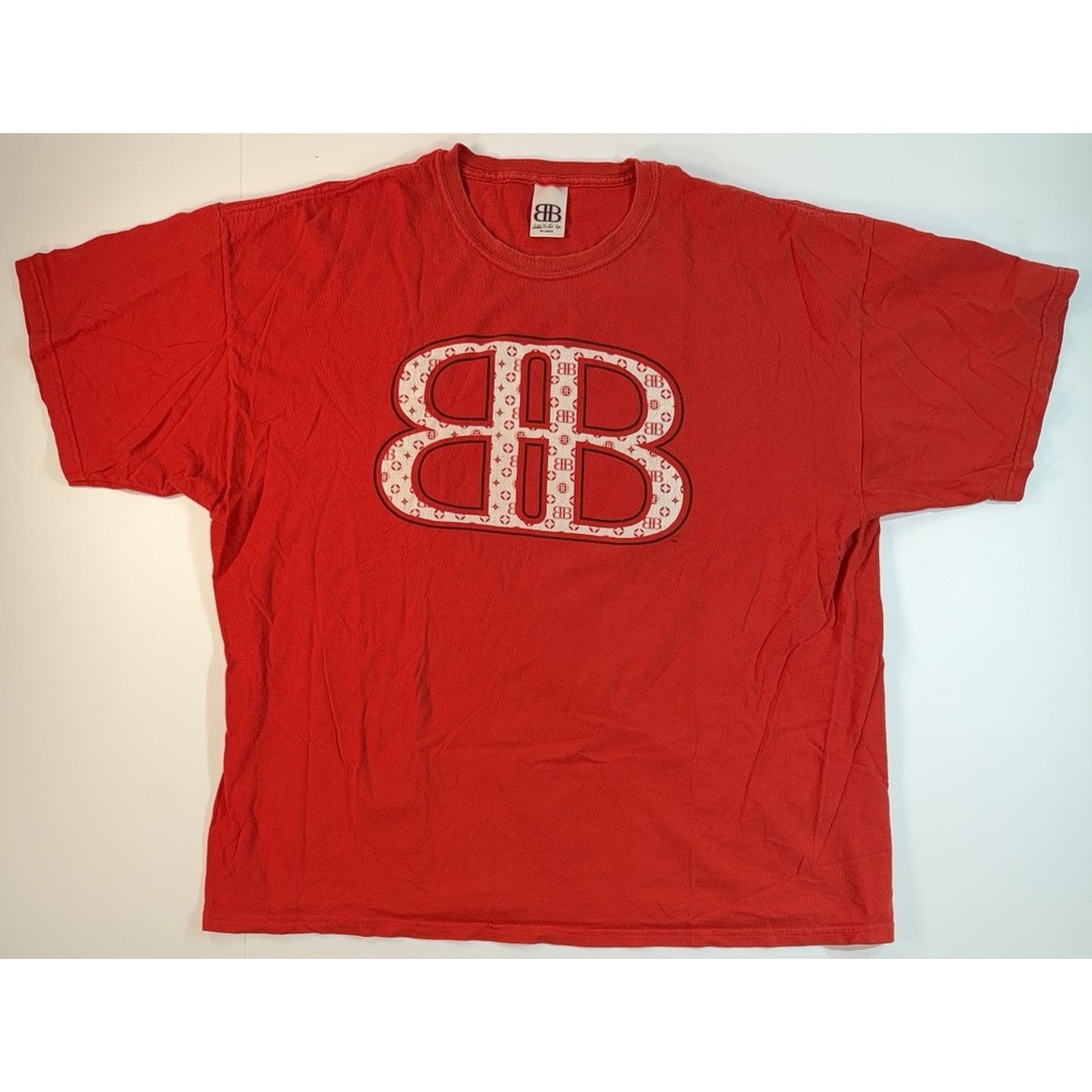 Christopher Bey Big Baller Brand Style BB Logo T Shirt Mens XXL Red
